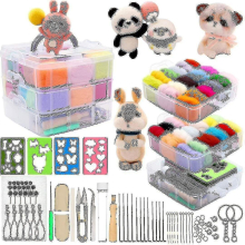 Wool Felt Felt Needle Kit Set 36 Colors Gift Tool Roving Material Complete Pcs Tool 109 Fiber Starter