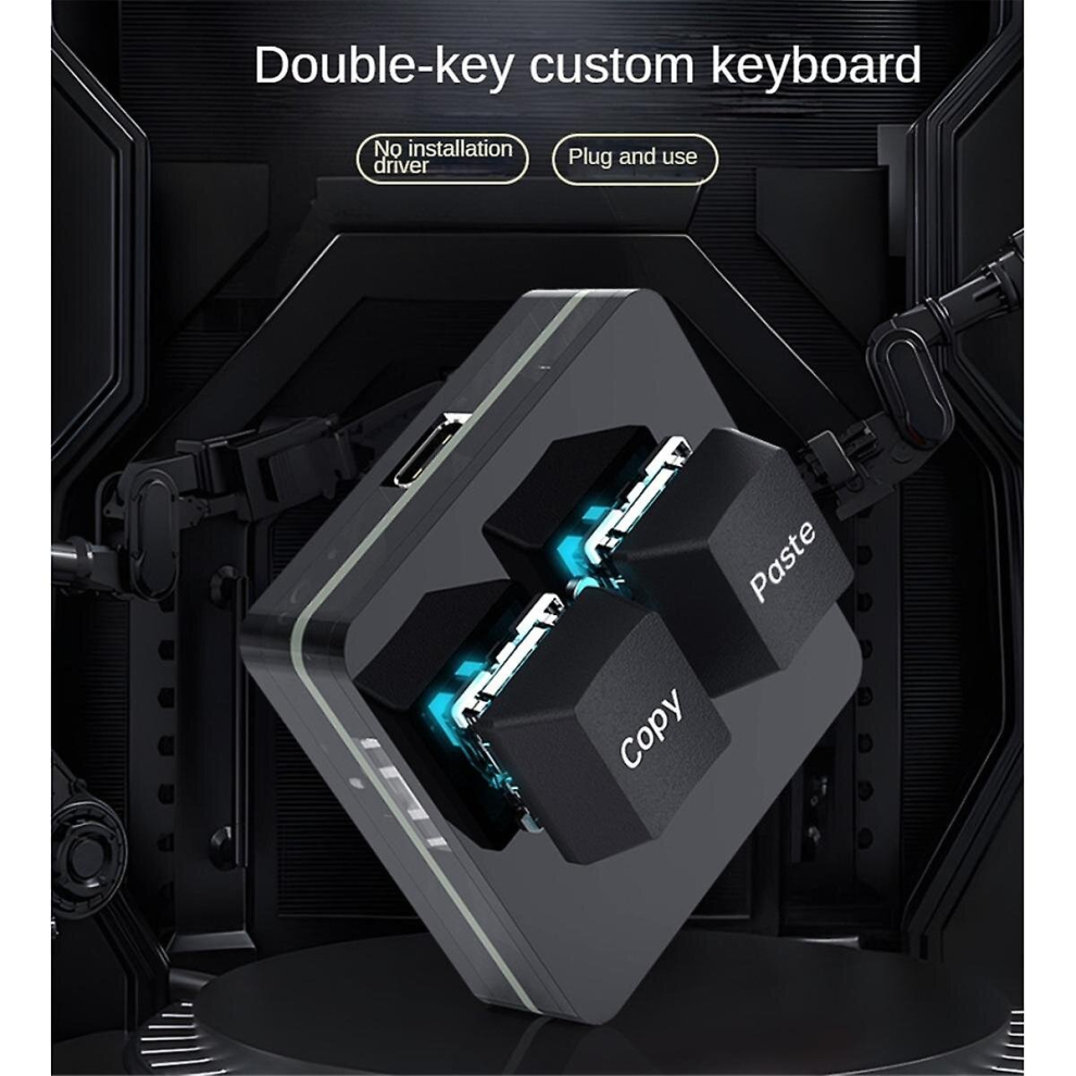 Custom Mini Keyboard Copy Paste 2 Keys Rgb Macro Osu Keypad Programmable Mechanical Keyboard For Ga 6956162947711