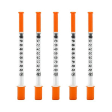 30g 1ml/cc 1/2-inch Insulin Syringe with Needle (13mm) - Pack of 100, Individually Sealed