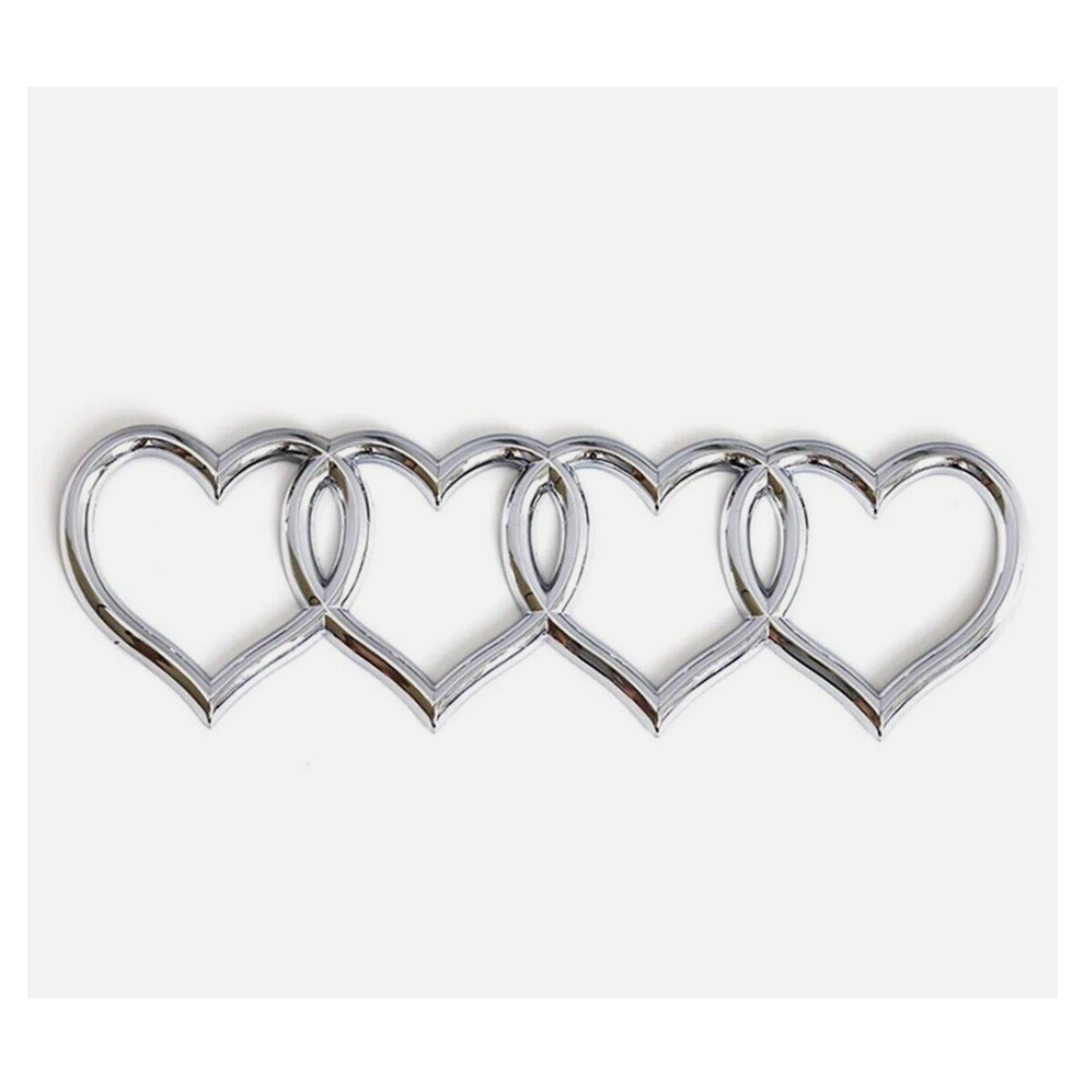 Love Heart Rear Trunk Lid Badge Emblem Ring For Audi A3 A4 A6 A8 Q3 Silver 8381923440565
