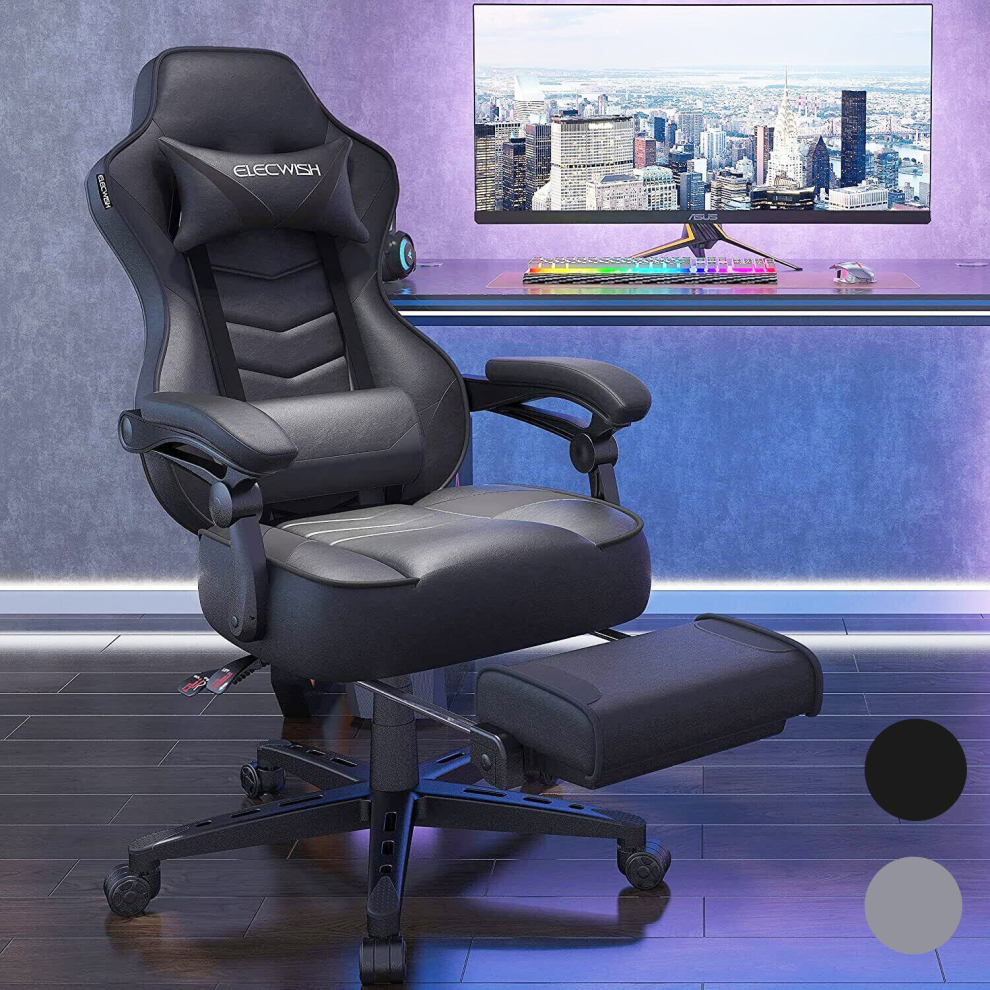 (Grey) Home Office Gaming Chair Racing Executive Recliner