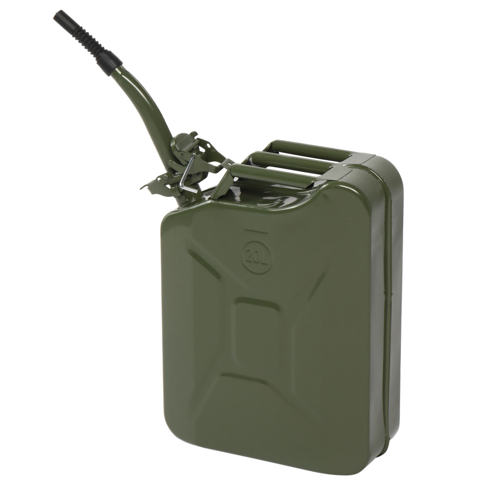 20L Metal Jerry Can Military Container Store Fuel Oil/Petrol/Diesel+Spout
