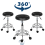 On Wheel Swivel Stool Adjustable Height Chair Office Round PC Desk Stool 3