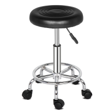 On Wheel Swivel Stool Adjustable Height Chair Office Round PC Desk Stool