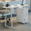 Living And Home White Professional Manicure Table Nail Station with Dust Collector 1