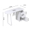 Living And Home White Professional Manicure Table Nail Station with Dust Collector 6