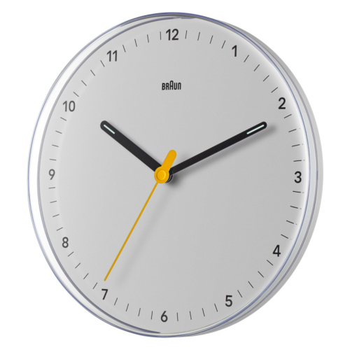 Braun Braun Classic Analogue Wall Clock with Silent Sweep Movement - White 2