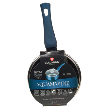 ( Aquamarine, 16x7cm Saucepan with Glass Lid...) Blaumann Cookware Frying Grill Pots Pan Saucepan Casserole Soft Touch Handle Lid