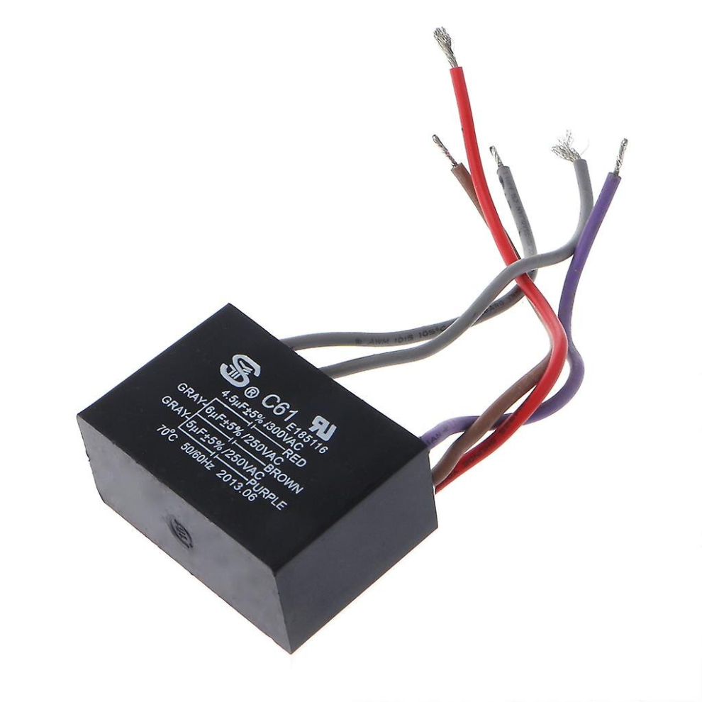 Cbb61 Electrical Power Relay Connecting Capacitor 4.5Uf 6Uf 5Uf 250V 5 Wire 6956162989032