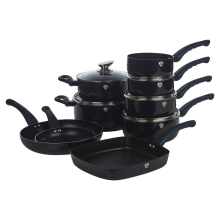 ( Aquamarine, 16x7cm Milk Pan - 1.15L) Blaumann Cookware Frying Grill Pots Pan Saucepan Casserole Soft Touch Handle Lid