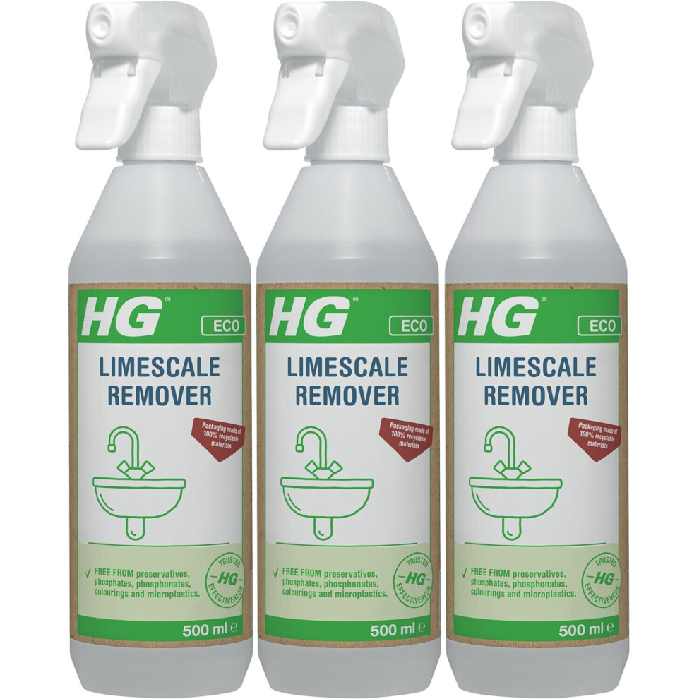 3 x HG ECO Limescale Remover - 500ml