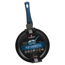 ( Aquamarine, 24cm Frying Pan - 1.6L) Blaumann Cookware Frying Grill Pots Pan Saucepan Casserole Soft Touch Handle Lid