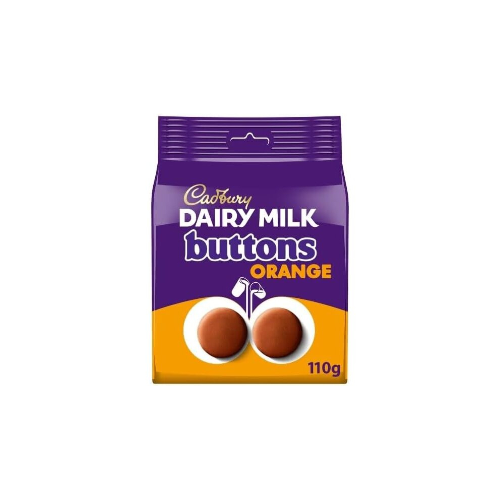 3 x Cadbury Dairy Milk Orange Chocolate Giant Buttons Bag 110G