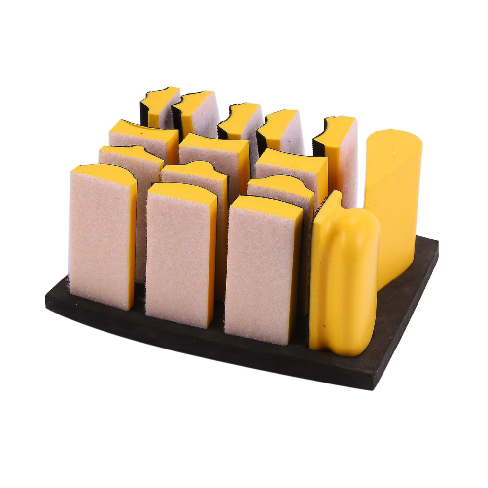 16pcs/set Sanding Pad 40x100mm Shaped Hand Sanding Block Sanding Disc Grinding Sponge For Hook