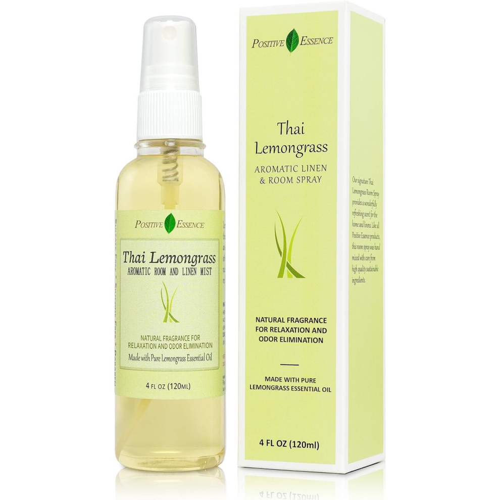 Thai Lemongrass Linen Room Spray Natural Air Fresheners Made Pure Lemongrass Essential Oil Bathroom Air Freshener Relaxing Pillow Spray Home Fragrance