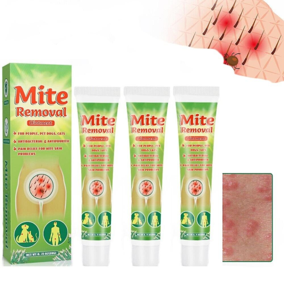 Cream 1-3Pcs Natural Mite Removal Anti-Itching Antibacterial Universal Quick