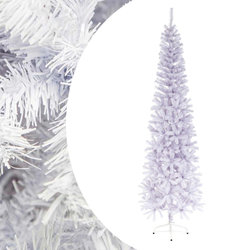 AAMEN 2M Slim White Christmas Tree, Spruce Slim Christmas Tree 1