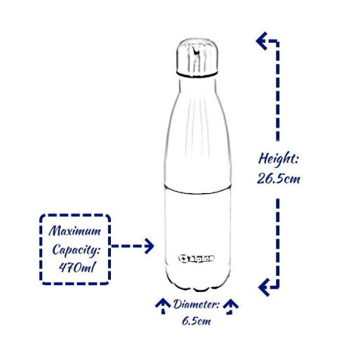 Alpina (Blue) Stainless Steel Water Bottle Double Wall Vacuum 1