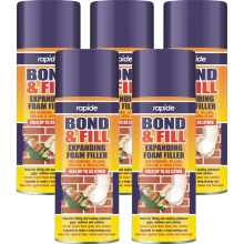 2999 5 x 500ML Bond & Fill Expanding Foam Gap Filler Spray - Seals Gaps, Drafts, Cracks (Windows, Doors, Pipes, Walls)