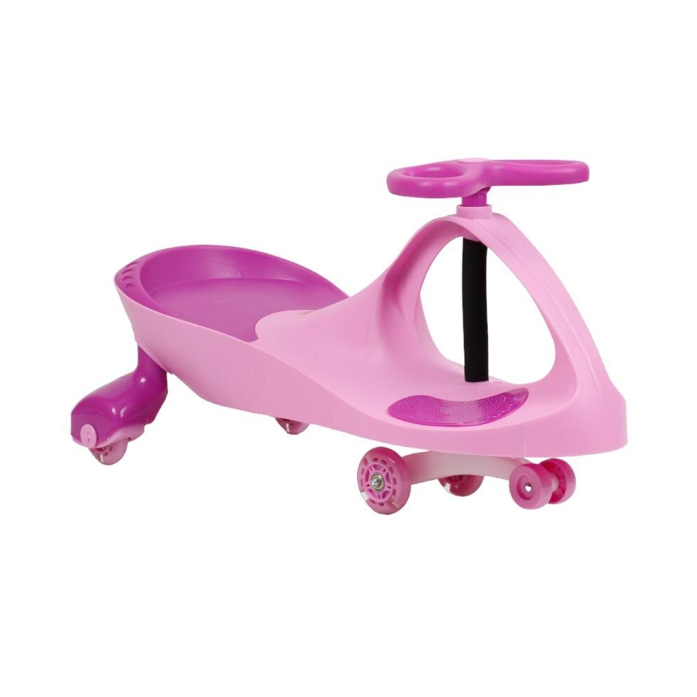 (Pink) FLICKER SWING CAR RIDEON SWIVEL SCOOTER PLASMA CAR