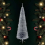 AAMEN 6.6ft Silver Tinsel Pencil Pine Artificial Christmas Tree 4