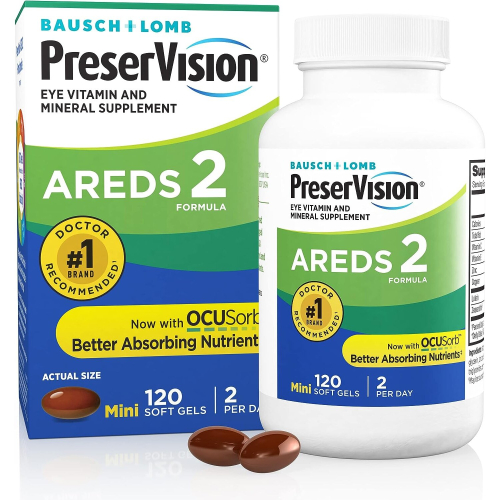 Bausch & Lomb Areds 2 / AREDS 2 - Bausch + Lomb Preservision Supplement 120 Soft Gel