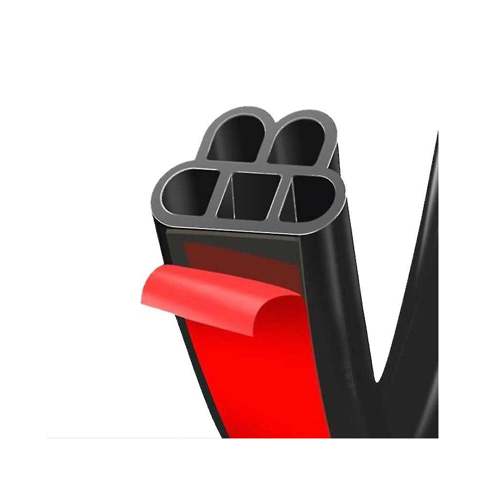 Car Door Rubber Seal Strips Auto Double Layer Sealing Stickers For Door Trunk Sound Insulation Weatherstrip Car Anti-Collision Strip Sealing Strips 6956162995224