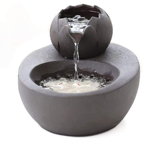 Cat Drinking Fountain, Silent Quiet Cat Water Dispenser Ceramic, Black 2