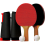Table Tennis Set with Expanding Net to Fit Any Table,Red / Black 5