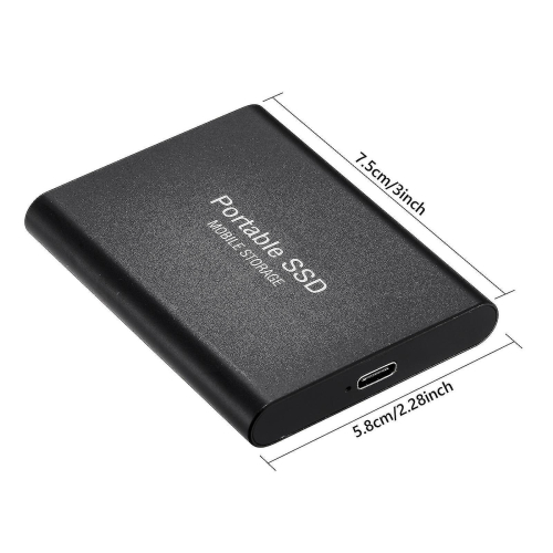 2tb Hard Drive, Portable External Hard Drive For Laptop (black) 2