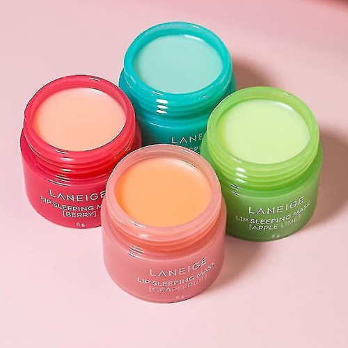 4pcs Lip Sleeping Mask Mini Kit 4 Scented Collection 8g Nutritious Moisturizing 1