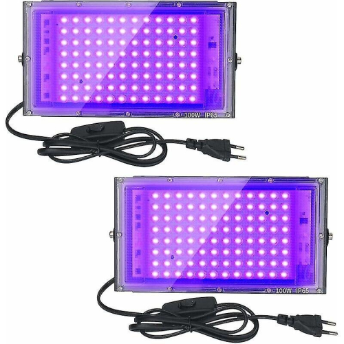 2pcs 100w Uv Led Floodlight light Ip65 proof Ultravi Led Lamp