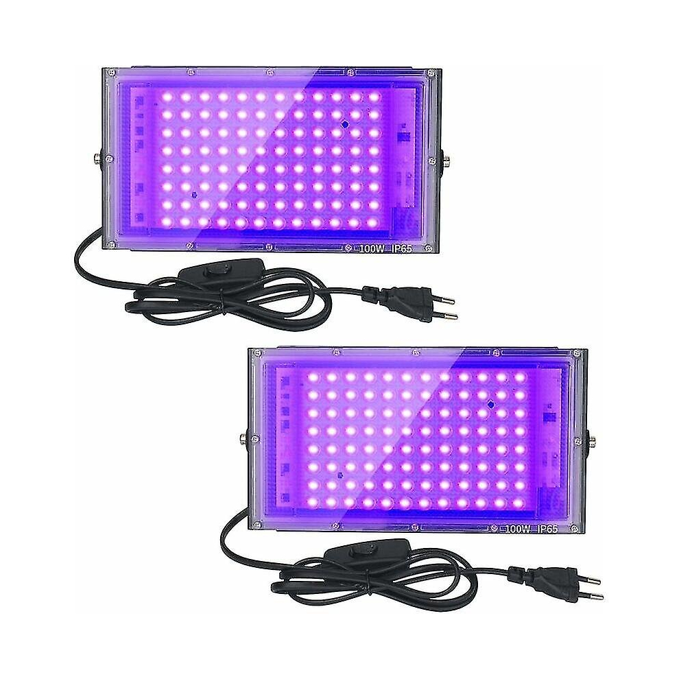 2pcs 100w Uv Led Floodlight light Ip65 proof  Ultravi Led Lamp