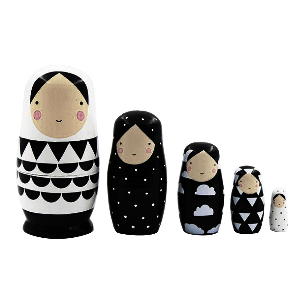 Clearance Sales Russian Stacking Wooden Nesting Dolls Matryoshka Set 5 Pcs