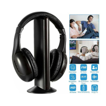 5 In 1 Cordless Headphones Wireless Earphone Fm Radio Tv Headset Wired Headphone
