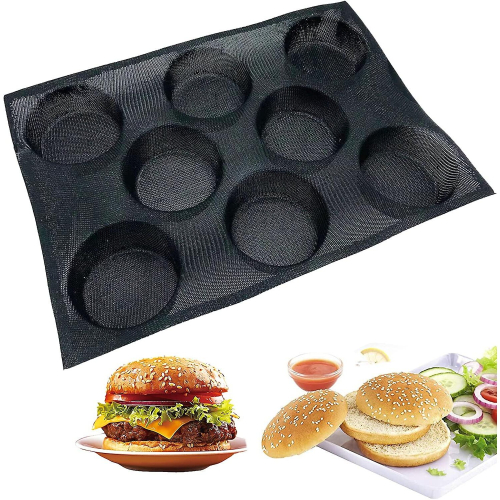 Mold For Burger Bun, Silicone Round Bread Mold (43 X 32 X 1.5cm)