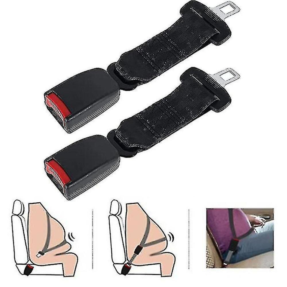 (, 1Pcs 36Cm) Seat Belts 2 Pack Universal Car Seat Belt Extender Adjustable Seat Belt Extension Strap 23Cm Beige 6956163086747