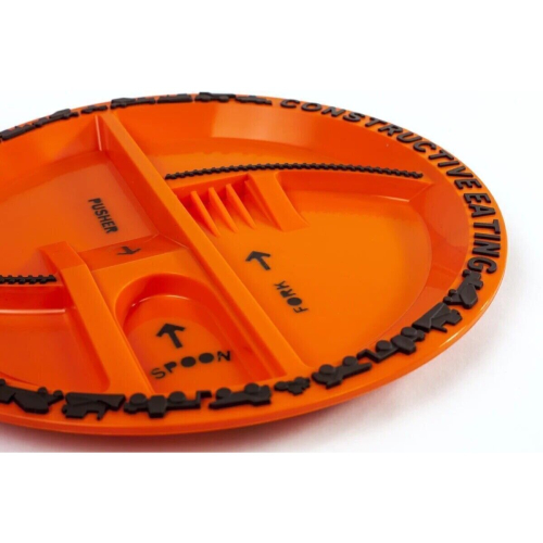 Constructive Eating - Construction Themed Plate Heavy Equipment Utensils Plate~ 2