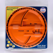 Constructive Eating - Construction Themed Plate Heavy Equipment Utensils Plate~
