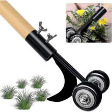Manuelles Unkrautwerkzeug, Manueller Unkrautjäger mit Rädern, Zum Reinigen zwischen Steinplatten-Terrassen und Cisea Lawns