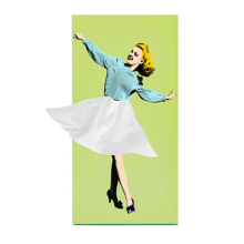 ( Green) Flying Skirt Tissue Box-Classy Girl Charming Vintage Art Tissue Holder Decor