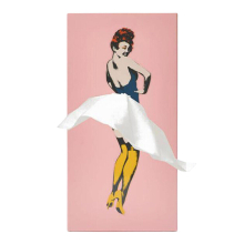 ( Pink) Flying Skirt Tissue Box-Classy Girl Charming Vintage Art Tissue Holder Decor