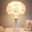 Living And Home Accent Feather Table Lamp with LED Light 1