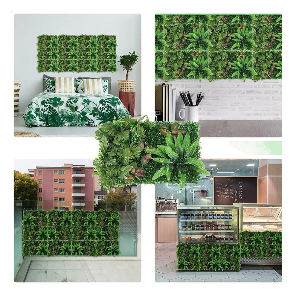 Artificial Plant Foliage Hedge Grass Mat Greenery Panel Decor Wedding Wall Fence