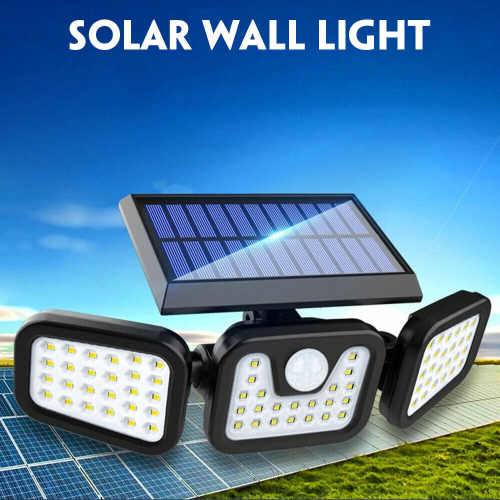 74 LED Solar Powered PIR Motion Sensor Wall Light Garden Security Lamp Outdoor 1