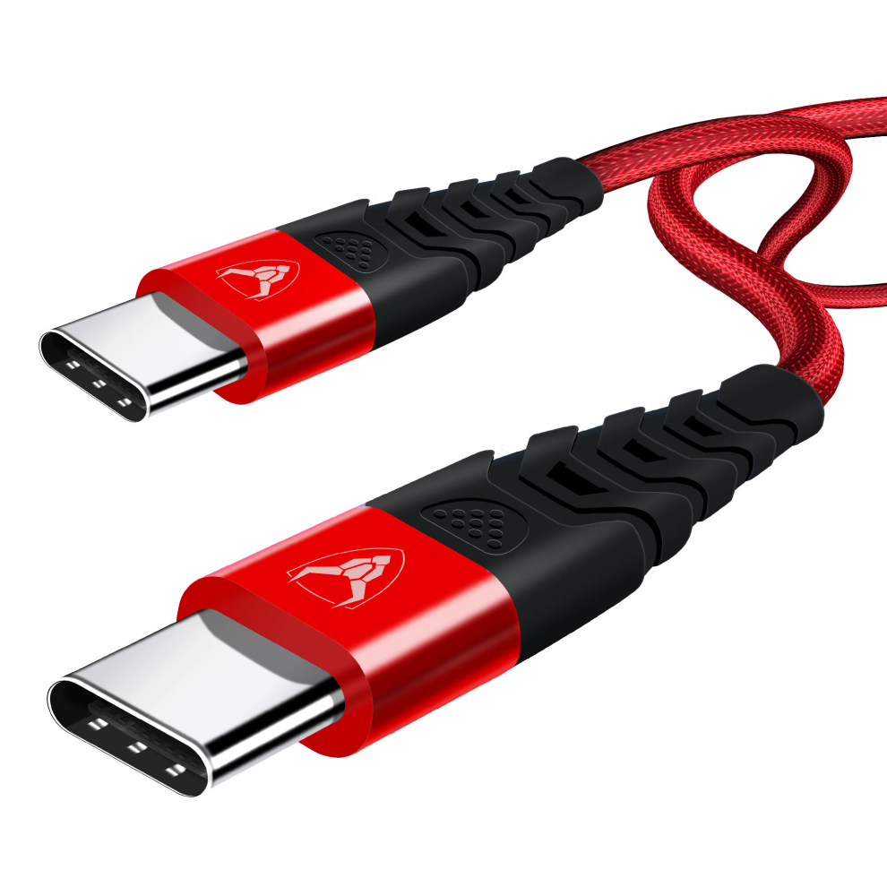 (Red, 1 Meter) C Charger Cable, USB Type C Fast Cable Lead Nylon Braided USB C Sync Cable for S22/S21/S20/S10 A13/A12 A32 MacBook iPad Pro Sony HTC Huawei