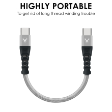 (Grey, 10CM) C Charger Cable, USB Type C Fast Cable Lead Nylon Braided USB C Sync Cable for S22/S21/S20/S10 A13/A12 A32 MacBook iPad Pro Sony HTC Huawei