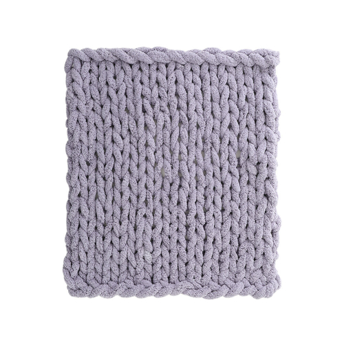 Living And Home Hand-Woven Chenille Blanket for Couch and Bed
