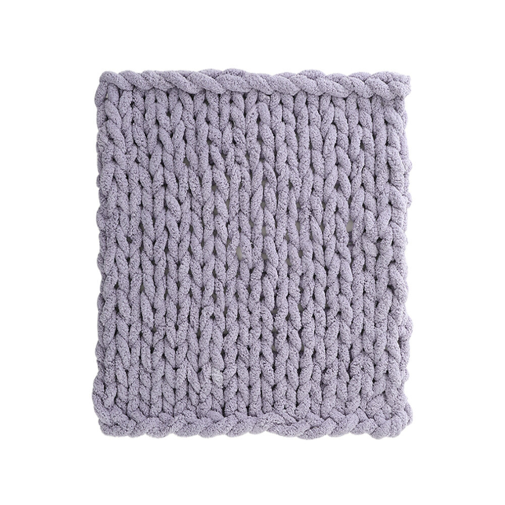 Hand-Woven Chenille Blanket for Couch and Bed