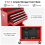 Casart Rolling Tool Chest Lockable Tool Cabinet Combo with Wheels & Drawers Adjustable 6